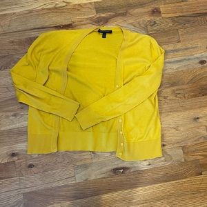 Banana Republic Cropped Mustard Cardigan